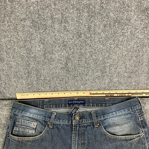 US Polo Assn Jeans Mens Size 38x30 Blue Straight Fit Denim Classic Casual Pants - Picture 5 of 9
